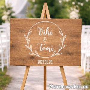 Esküvői névtábla matrica