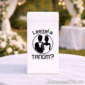 Tanú felkérő ajándékra matrica