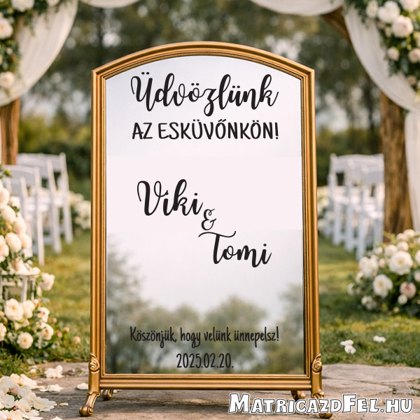 Tükör matrica esküvőre