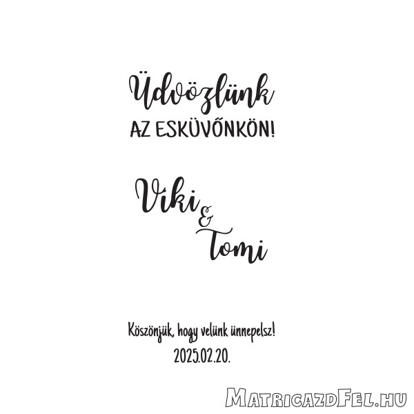 Tükör matrica esküvőre - Image 2