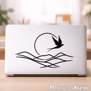 Hegyek és madár laptop matrica