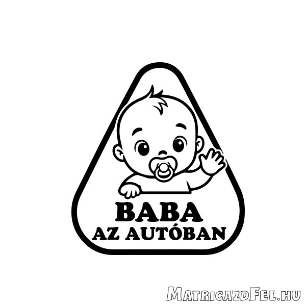 Baba az autóban matrica - fiú - Image 2