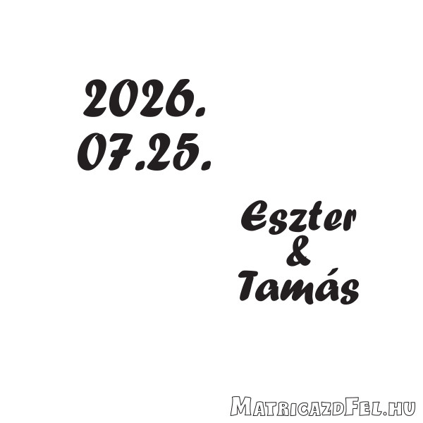 Esküvői szemüveg matrica - Image 2