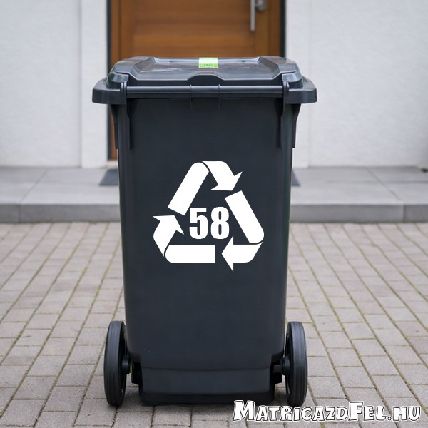 Szelektív kuka matrica házszámmal